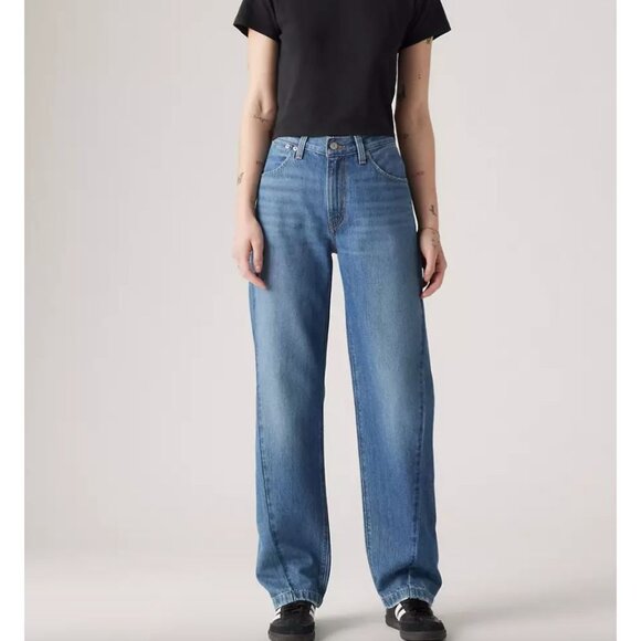 Levi's '94 Baggy Jeans Front Seam Detail Medium Wash Size 30 X 31 - Picture 1 of 6